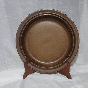 Vintage Arabia Finland Ruska 13” Round Chop Plate Stoneware Platter Brown